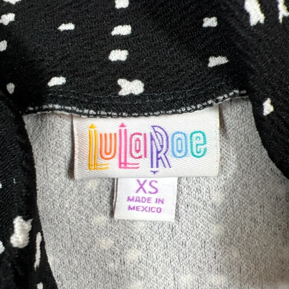 Lularoe Cassie Pencil Skirt Womens XS Black White Geometric Print Office Wear